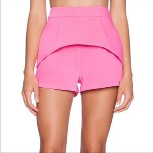 MINTY MEETS MUNT High Rise Alex Overlay Shorts in Raspberry S